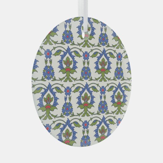 Arabisch Traditionell: Iznik Tile nahtlos. Ornament Aus Glas (Vorderseite Rechts)