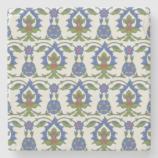 Arabisch Traditionell: Iznik Tile nahtlos. Steinuntersetzer (Vorderseite)