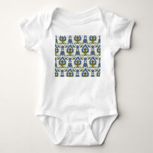 Arabisch Traditionell: Nahtloses Iznik-Fliesenmust Baby Strampler