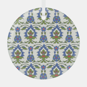 Arabisch Traditionell: Nahtloses Iznik-Fliesenmust Ornament Aus Glas