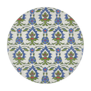 Arabisch Traditionell: Nahtloses Iznik-Fliesenmust Schneidebrett