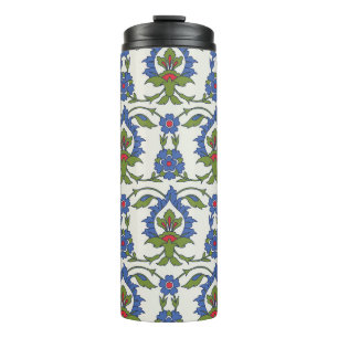 Arabisch Traditionell: Nahtloses Iznik-Fliesenmust Thermosbecher