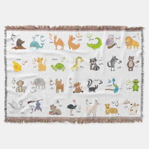 arabische Alphabet-Tiere ح ر ا و ل ا ف ل عر ب Decke