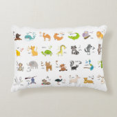 arabische Alphabet-Tiere ح ر ا و ل ا ف ل عر ب Dekokissen (Vorderseite)