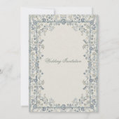 Arabische Blumenhochzeits-Einladung – Namen bearbe Einladung (Rückseite)