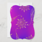 Arabische Bollywood-Feier zur Einladung zum Leben (Rückseite)