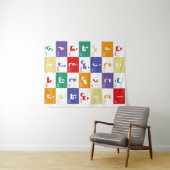 Arabische Buchstaben für Kinder Wandteppich (Beispiel (Horizontal))