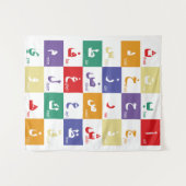 Arabische Buchstaben für Kinder Wandteppich (Vorderseite (Horizontal))