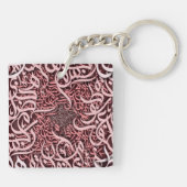 Arabische Buchstaben Rose Schlüsselanhänger (Rückseite)
