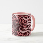 Arabische Buchstaben Rose Tasse (VorderseiteRechts)