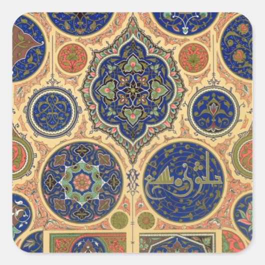 arabische Dekoration, Platte XXVII aus "Polychrome Quadratischer Aufkleber (Vorderseite)