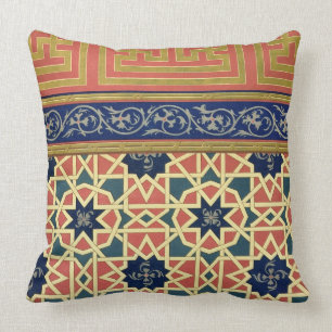 Arabische dekorative Entwürfe (Farbelitho) Kissen