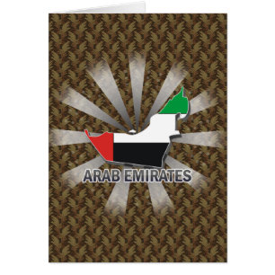 Arabische Emirat-Flaggen-Karte 2,0