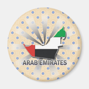 Arabische Emirat-Flaggen-Karte 2,0 Magnet