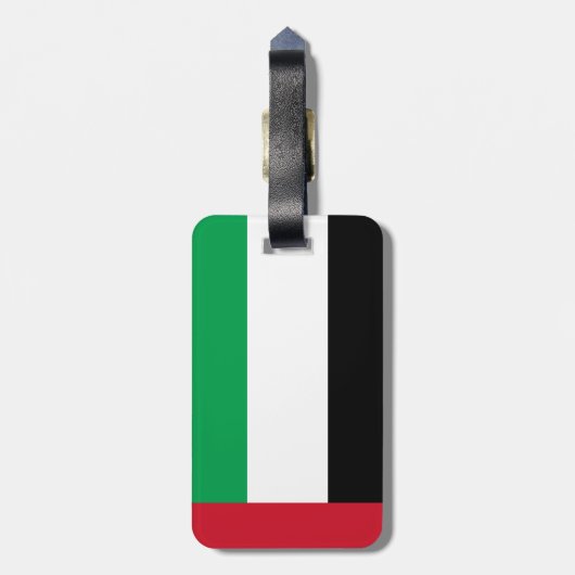 Arabische Emirate-Flagge Gepäckanhänger (Rückseite vertikal)