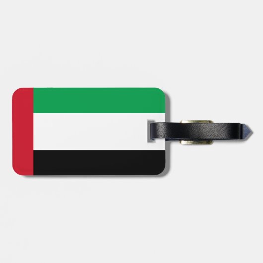 Arabische Emirate-Flagge Gepäckanhänger (Rückseite horizontal)