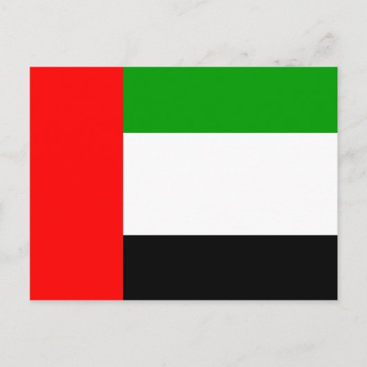 Arabische Emirate Hochwertige Flagge Postkarte (Vorderseite)