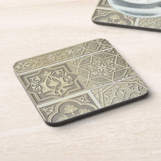 Arabische Fliese entwirft (Farbelitho) Untersetzer (Linke Seite)