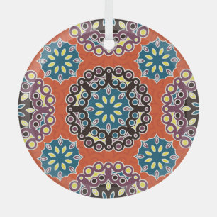 Arabische Fliese, vintage Patchwork-Muster. Ornament Aus Glas