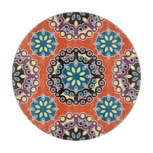 Arabische Fliese, vintage Patchwork-Muster. Schneidebrett