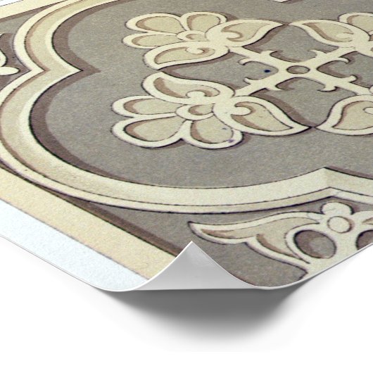 arabische Fliesen (Farblitho) Poster (Ecke)