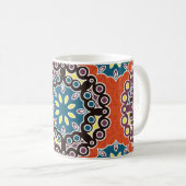 Arabische Fliesen, Vintages Patchwork-Muster. Kaffeetasse (VorderseiteRechts)