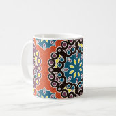 Arabische Fliesen, Vintages Patchwork-Muster. Kaffeetasse (Vorderseite Links)