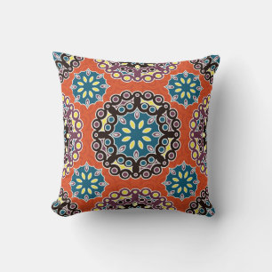 Arabische Fliesen, Vintages Patchwork-Muster. Kissen