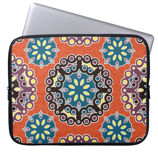 Arabische Fliesen, Vintages Patchwork-Muster. Laptopschutzhülle (Vorderseite)