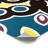 Arabische Fliesen, Vintages Patchwork-Muster. Poster (Ecke)