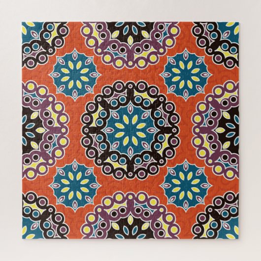 Arabische Fliesen, Vintages Patchwork-Muster. Puzzle (Vertikal)