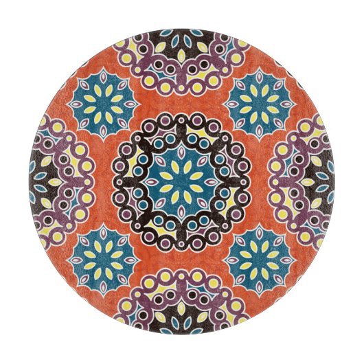 Arabische Fliesen, Vintages Patchwork-Muster. Schneidebrett (Vorderseite)
