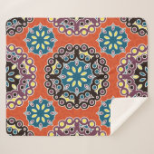 Arabische Fliesen, Vintages Patchwork-Muster. Sherpadecke (Vorderseite (Horizontal))