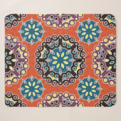 Arabische Fliesen, Vintages Patchwork-Muster. Sherpadecke (Vorderseite (Horizontal))