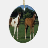 Arabische Fohlen auf Grassy Field Stehend Keramikornament (Rechts)