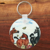 Arabische Fohlen im Sommer Schlüsselanhänger (Vorderseite)