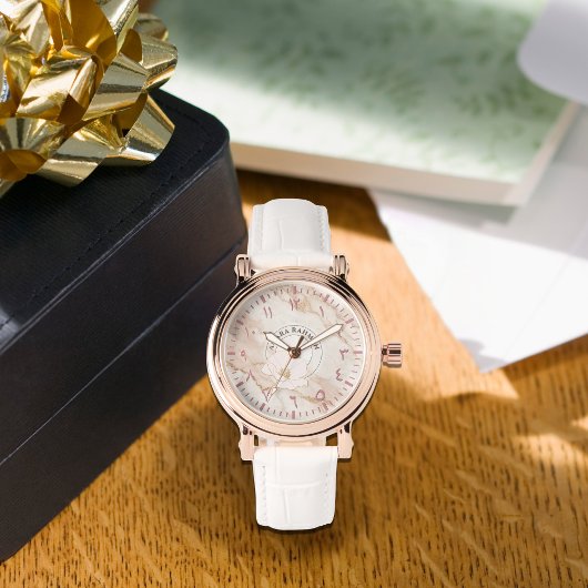 Arabische Frauenwache - Rose Gold Geschenkidee Armbanduhr