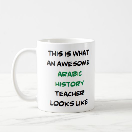 Arabische Geschichtslehrerin, phantastisch Kaffeetasse (Links)