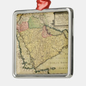 Arabische Halbinsel der Mittlere Osten-Karte Silbernes Ornament (Links)