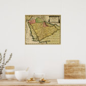 Arabische Halbinsel Naher Osten - Karte Poster (Küche)