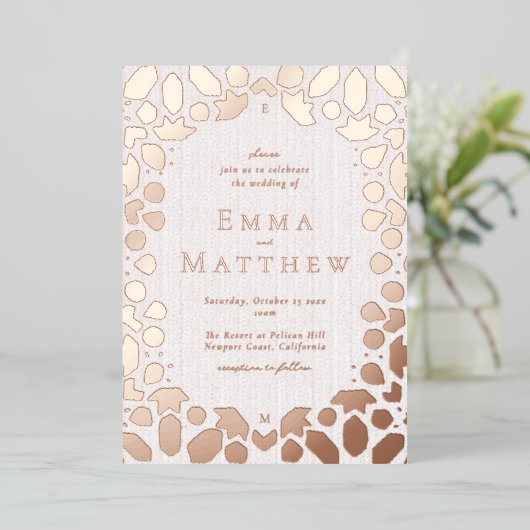 Arabische Hochzeit im Mittelmeer Folieneinladung (Stehend vorne)