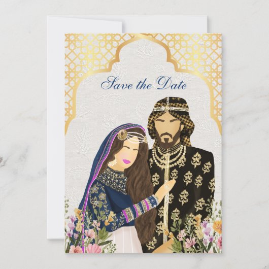 Arabische Hochzeit Save The Date (Vorderseite)