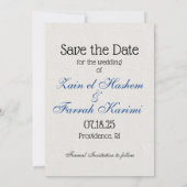 Arabische Hochzeit Save The Date (Rückseite)