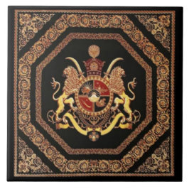 Arabische islamische Wappen Schwarze Keramik Tile Fliese
