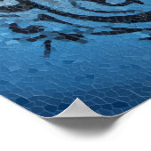 Arabische Kalligrafie Allah in mosaikischem Finish Poster (Ecke)