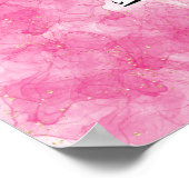 Arabische Kalligrafie "Licht auf Licht" in Rosa Poster (Ecke)