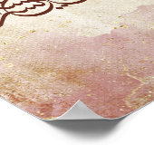 Arabische Kalligrafie Wahrlich, mit allen Härten k Poster (Ecke)