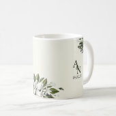 Arabische Kalligraphie & Aquarellblütenblütenblüte Kaffeetasse (VorderseiteRechts)