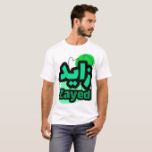 Arabische Kalligraphie Vorname Zayed T-Shirt (Vorne ganz)