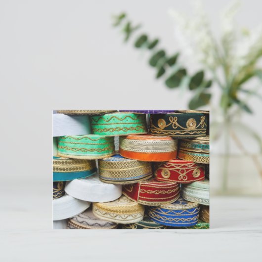 Arabische Kappen auf dem Markt Postkarte (Stehend Vorderseite)